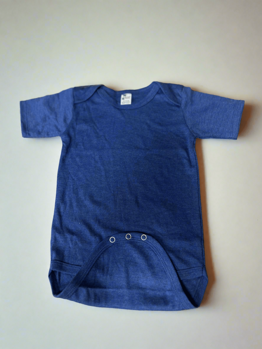 Baby Name Lobster Design Romper/Onsie Personalized , Soft Oatmeal Heather Navy Onsie, Newborn Gift Idea Baby Clothes Short Sleeve Onsie NB Heather Blue