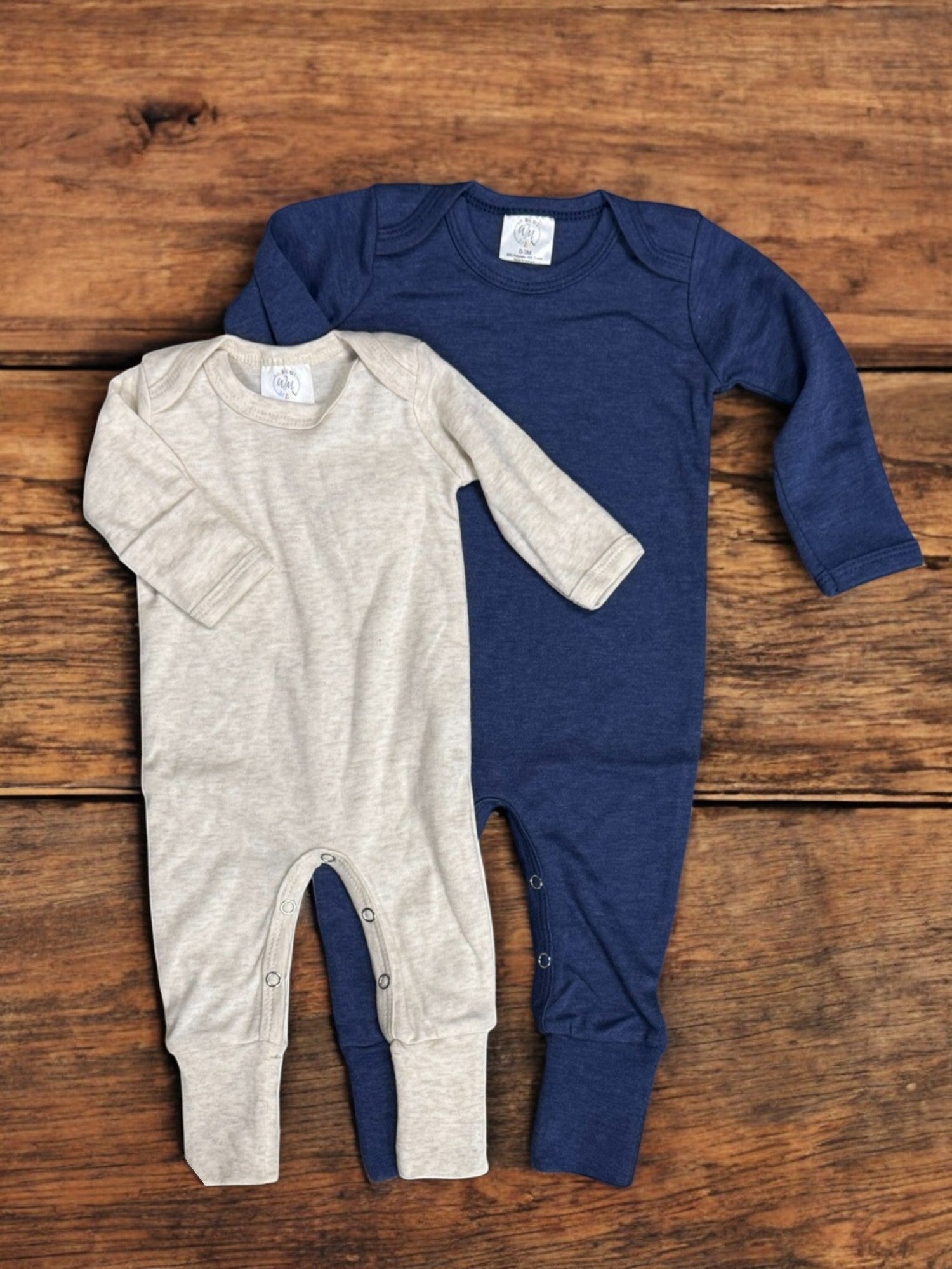Baby Name Lobster Design Romper/Onsie Personalized , Soft Oatmeal Heather Navy Onsie, Newborn Gift Idea - Nifty Decor & More
