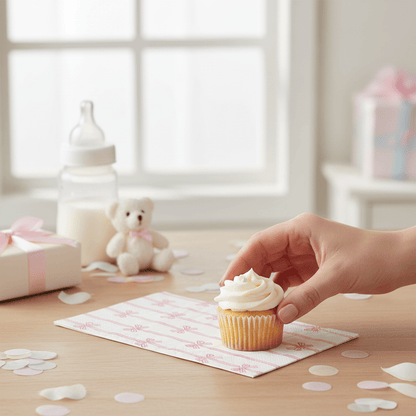 Baby Toile Pink Bows Paper Guest Towels - Nifty Decor & More