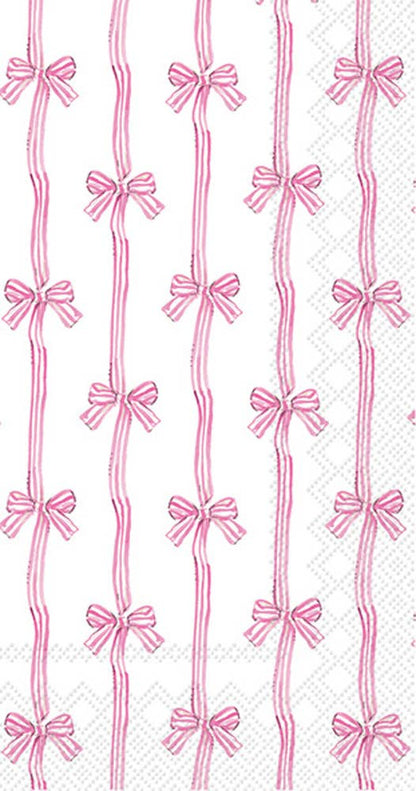 Baby Toile Pink Bows Paper Guest Towels - Nifty Decor & More