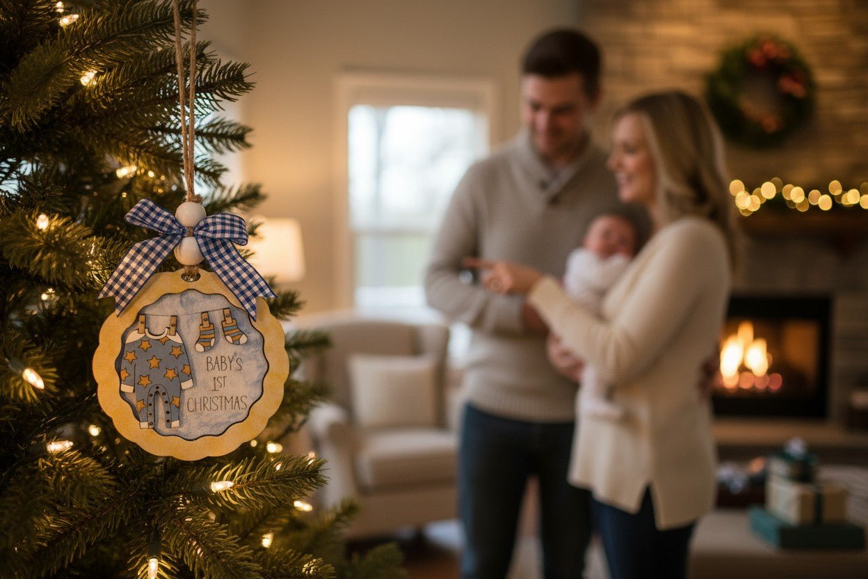 Baby’s First Christmas Ornament Christmas Ornament Blue