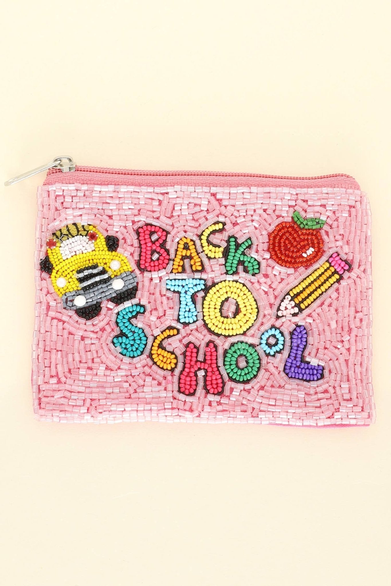 Back to School Beaded Embroidered Coin Bag - Nifty Decor & More