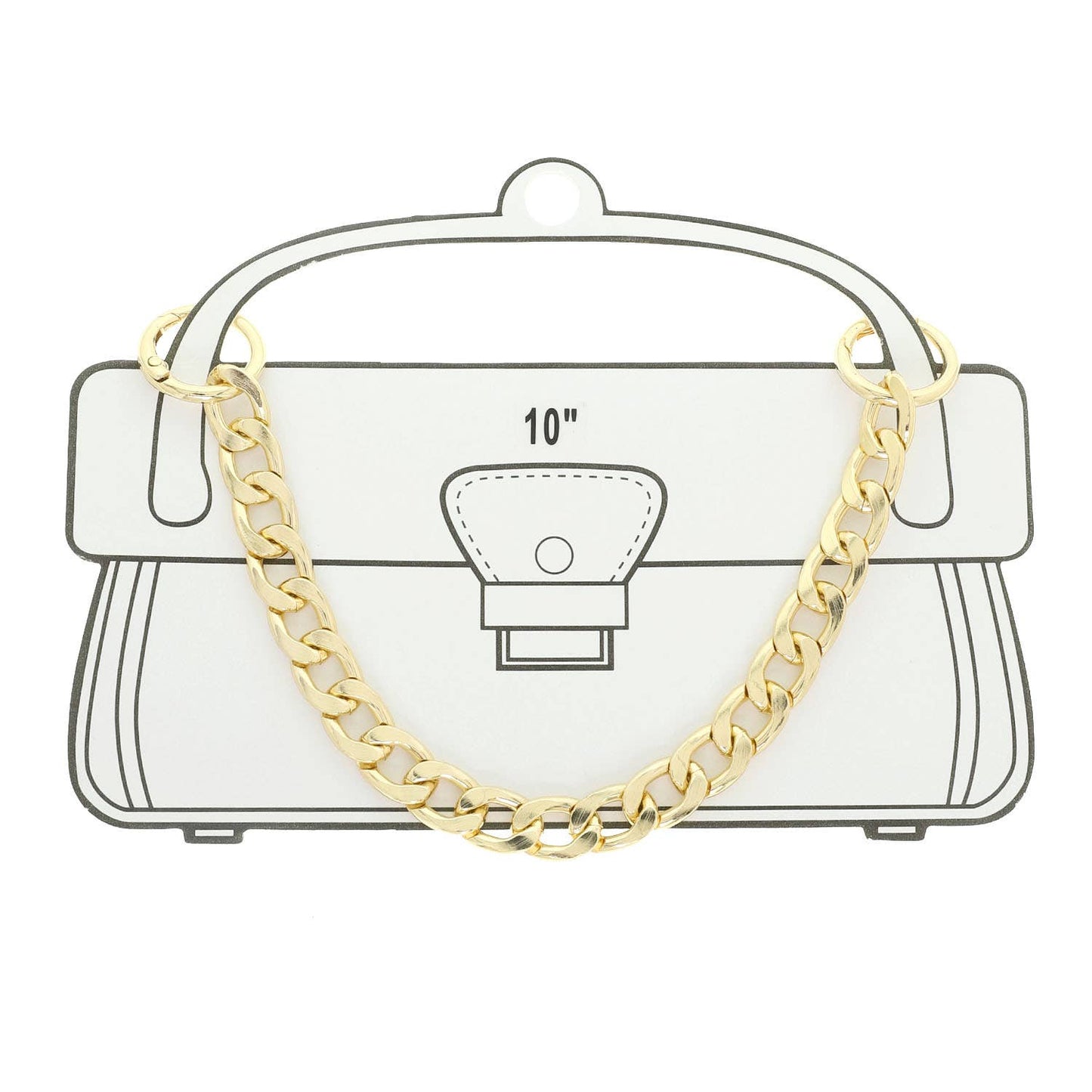 Bag Chain with Round Snap Hook Clasps