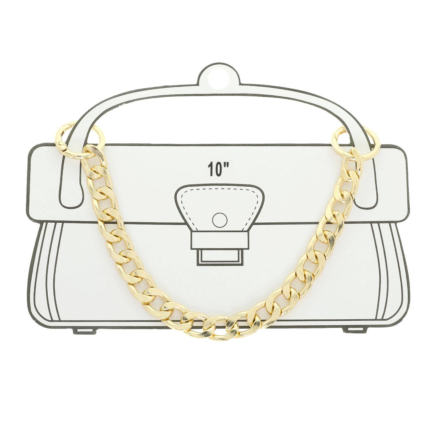 Bag Chain with Round Snap Hook Clasps