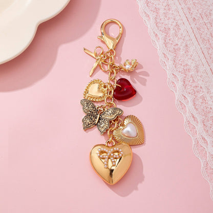 Bag Charm - Heart Bow Butterfly Charm Key Chain - Nifty Decor & More