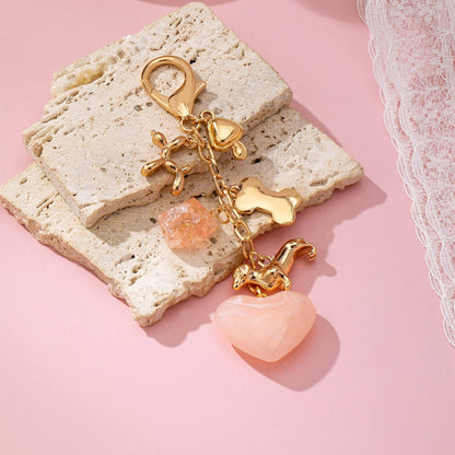 Bag Charm - Heart Dog Bone Bag Charm Key Chain - Nifty Decor & More