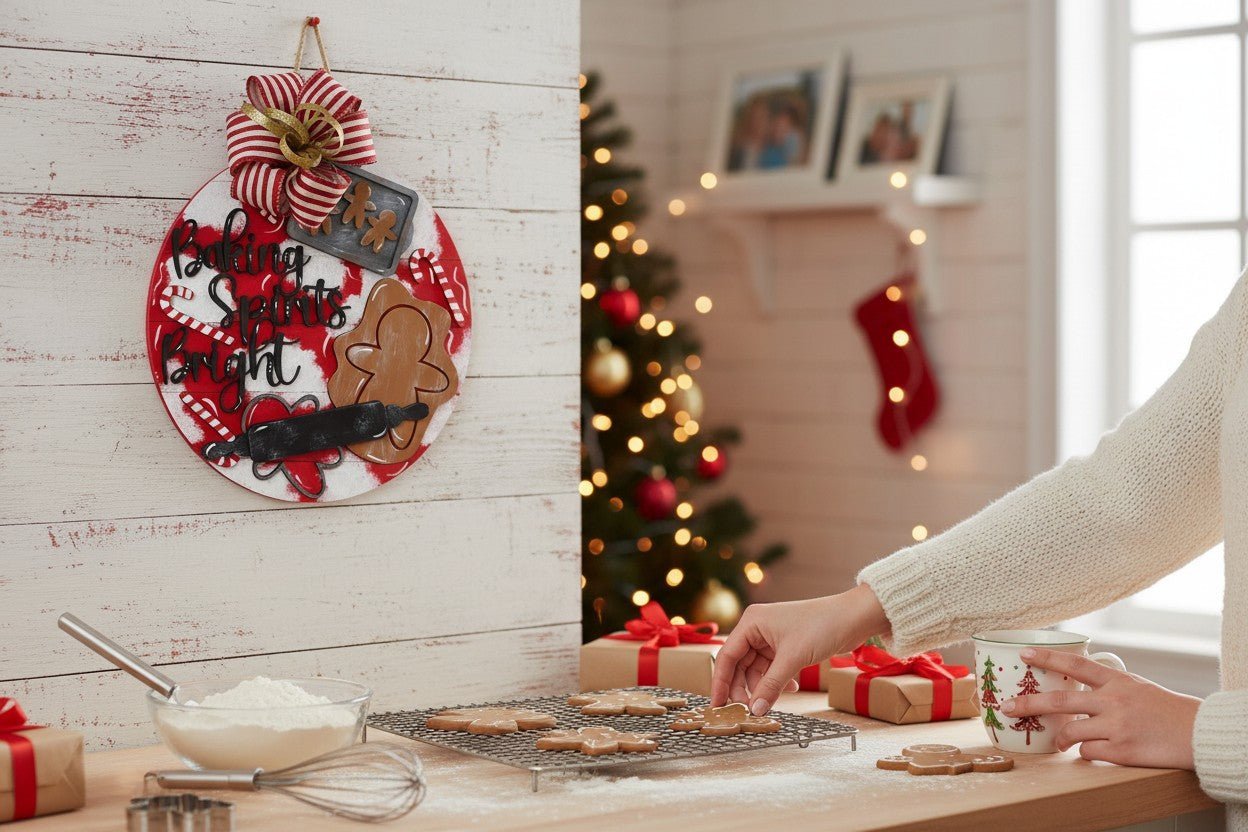 Baking Spirits Bright Christmas Wall Sign - Nifty Decor & More