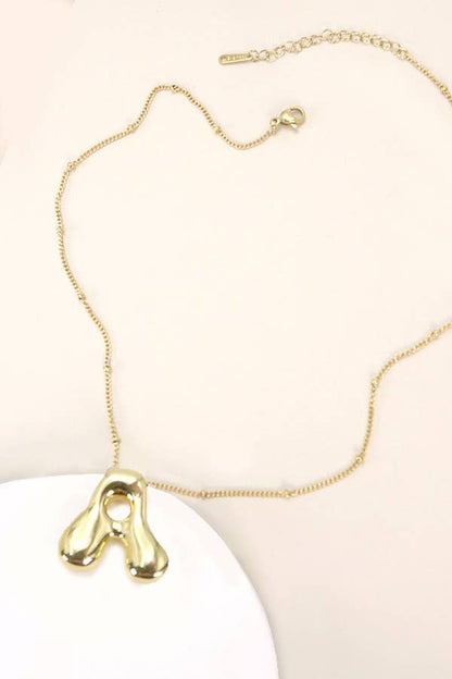 Balloon Bubble Initial Necklace, Durable Stainless Steel Charm, Perfect Personalized Gift for Birthday or Valentine’s - Nifty Decor & More