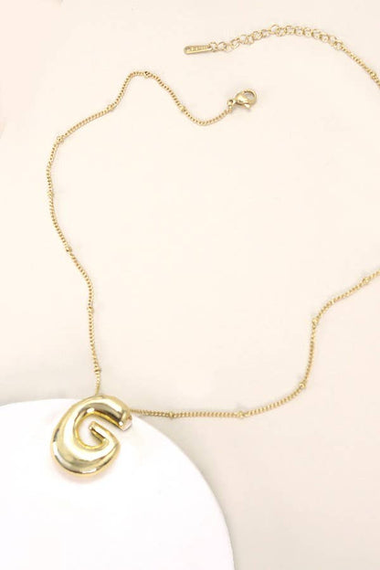 Balloon Bubble Initial Necklace, Durable Stainless Steel Charm, Perfect Personalized Gift for Birthday or Valentine’s - Nifty Decor & More