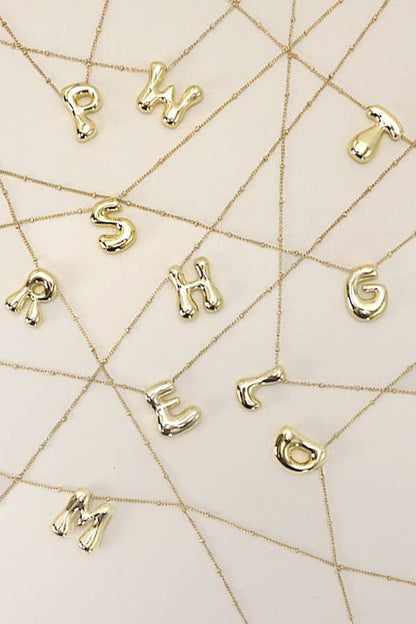 Balloon Bubble Initial Necklace, Durable Stainless Steel Charm, Perfect Personalized Gift for Birthday or Valentine’s - Nifty Decor & More