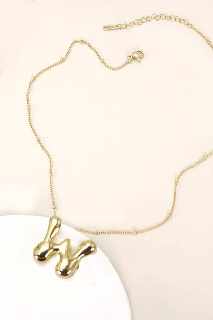 Balloon Bubble Initial Necklace, Durable Stainless Steel Charm, Perfect Personalized Gift for Birthday or Valentine’s - Nifty Decor & More