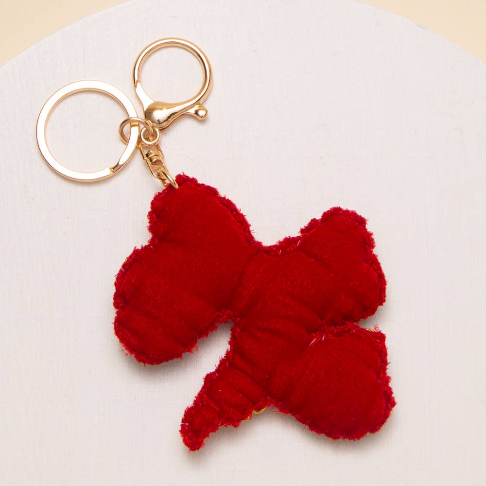 Balloon Dog Keychain Sequins Seed Beaded with Split Ring