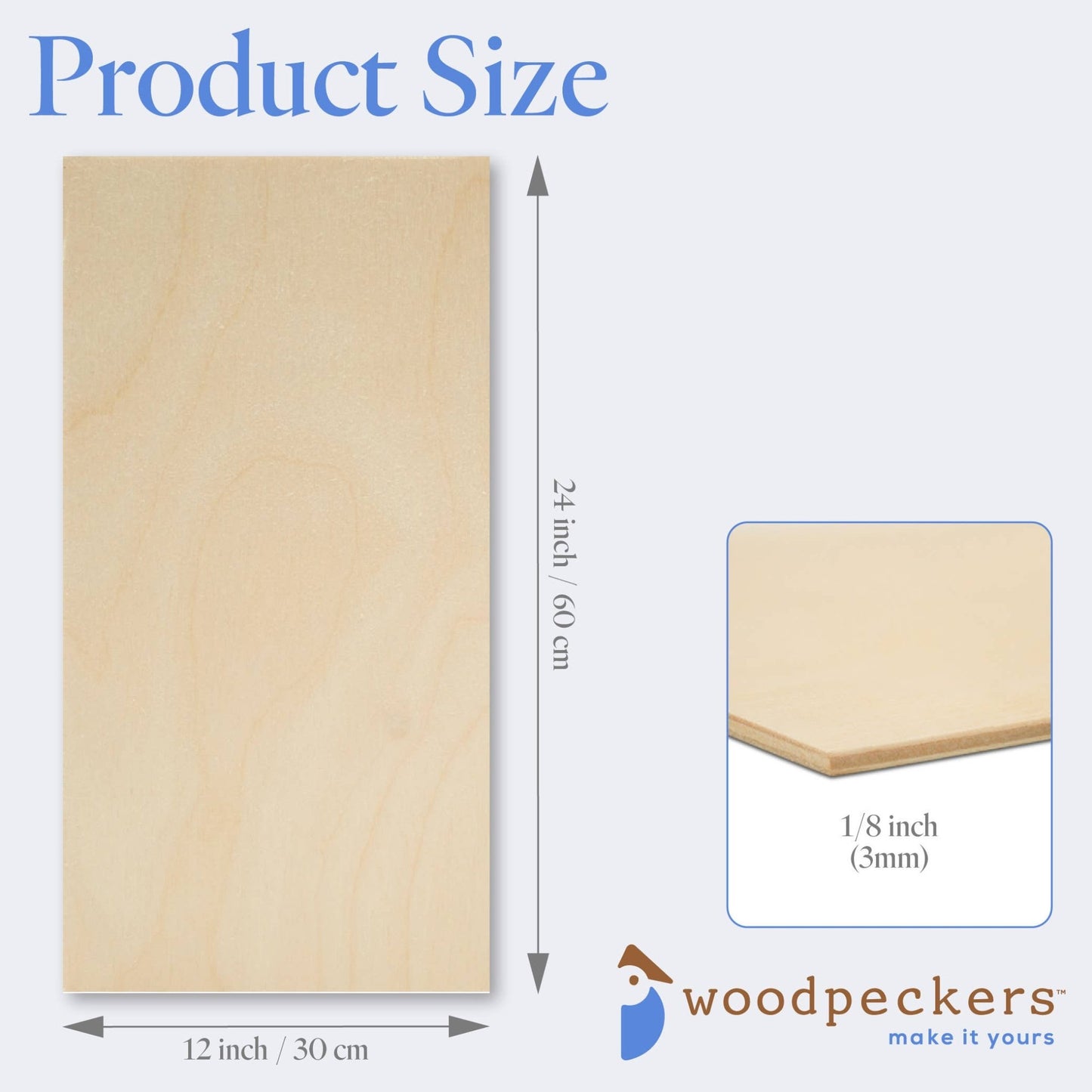 Baltic Birch Plywood 1/8" 12" x 24"