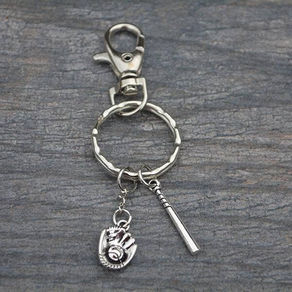 Baseball Bat & Glove Bag Charm - Nifty Decor & More