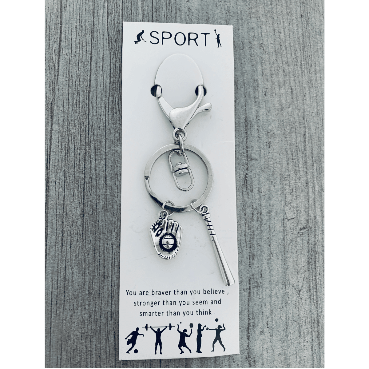 Baseball Bat & Glove Bag Charm - Nifty Decor & More