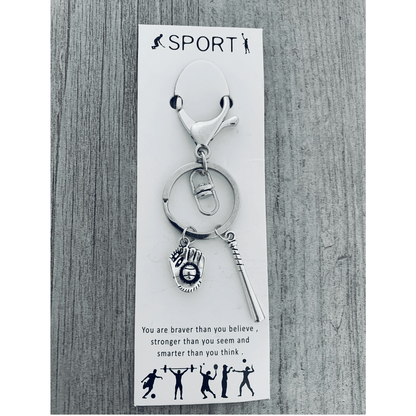 Baseball Bat & Glove Bag Charm - Nifty Decor & More