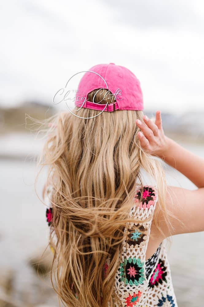 Baseball Cap Hat Stonewashed - Hot Pink RTS