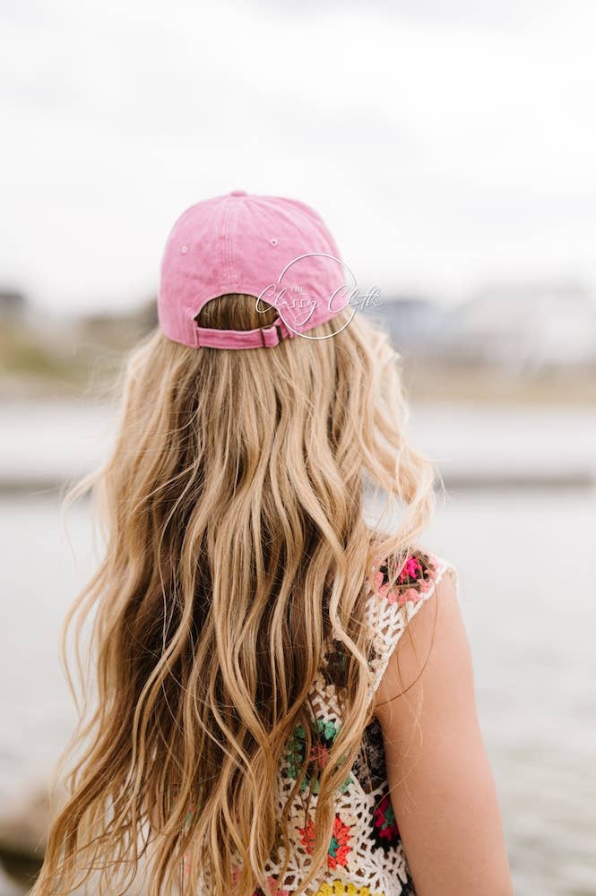 Baseball Cap Hat Stonewashed - Mauve Pink RTS