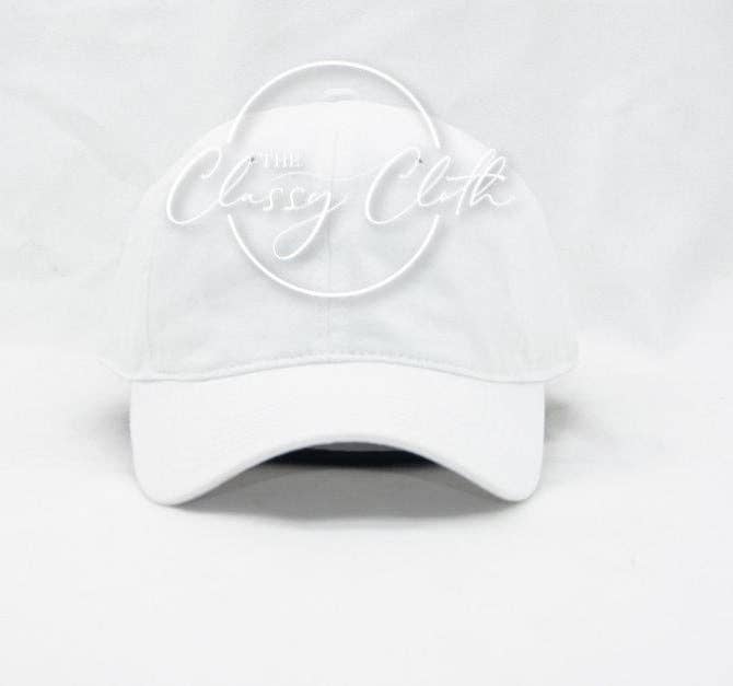 Baseball Cap Hat Stonewashed - White RTS