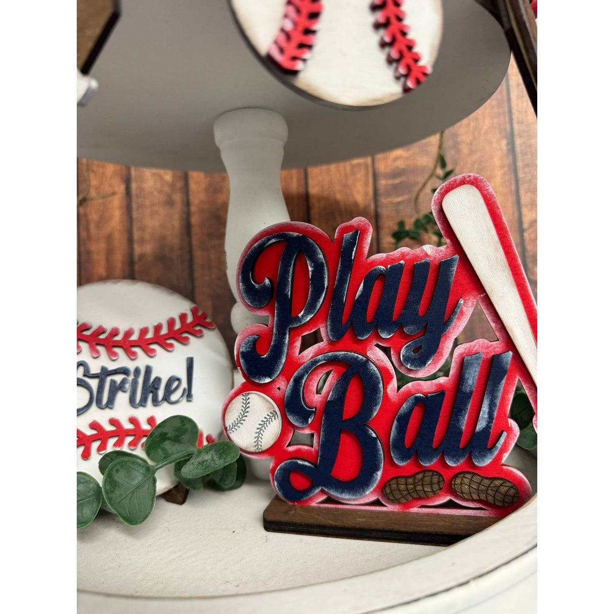 Baseball Tiered Tray - Nifty Decor & More