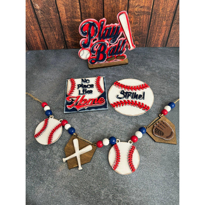 Baseball Tiered Tray Decor: Sports Fan Add - On - Nifty Decor & More