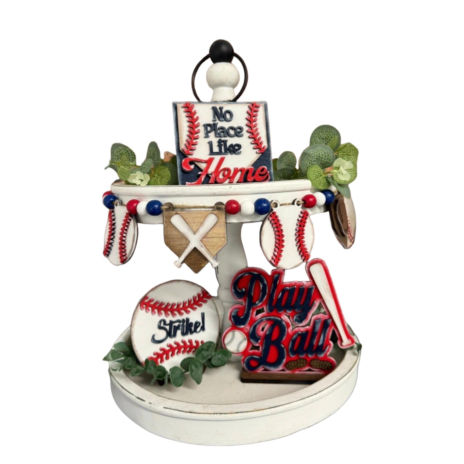 Baseball Tiered Tray Decor: Sports Fan Add - On - Nifty Decor & More