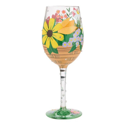 Basket Bouquet Wine Glass - Nifty Decor & More