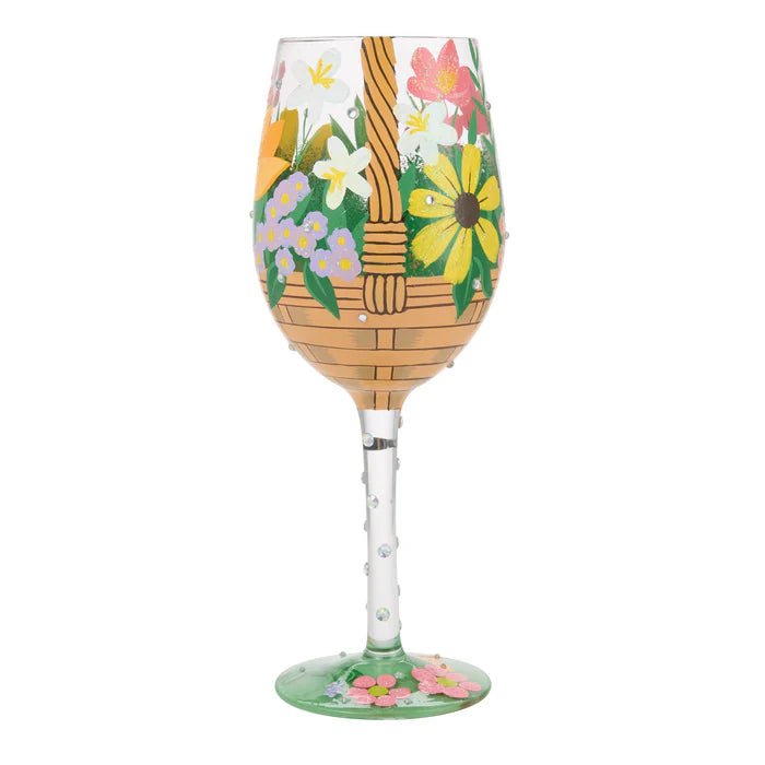 Basket Bouquet Wine Glass - Nifty Decor & More