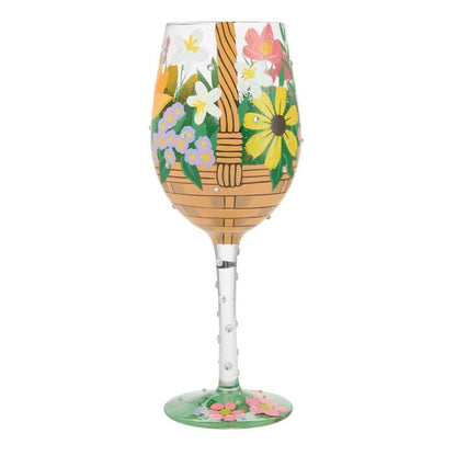 Basket Bouquet Wine Glass - Nifty Decor & More