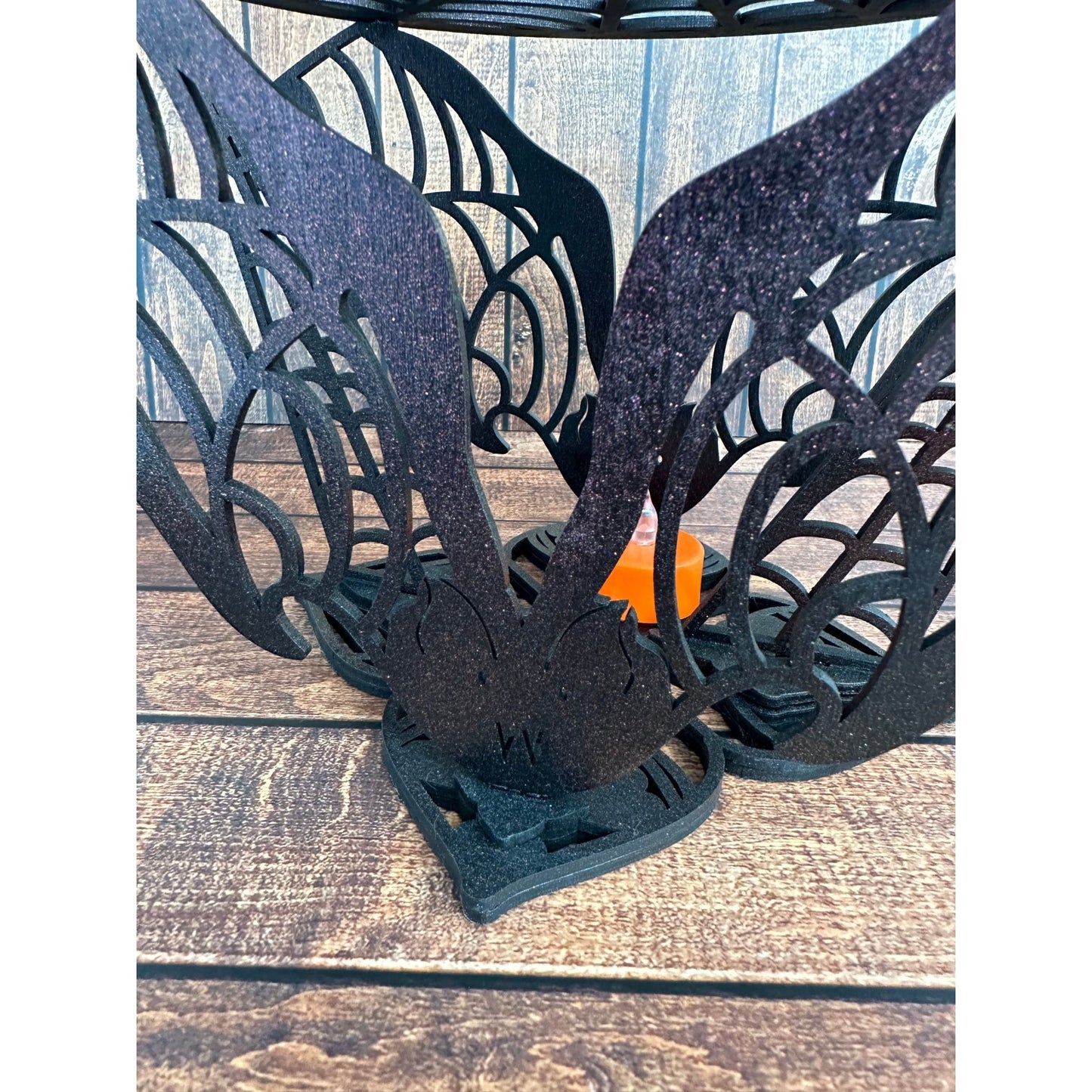 Bat Tiered Tray Halloween Cupcake Stand and Spooky Home Decor - Nifty Decor & More