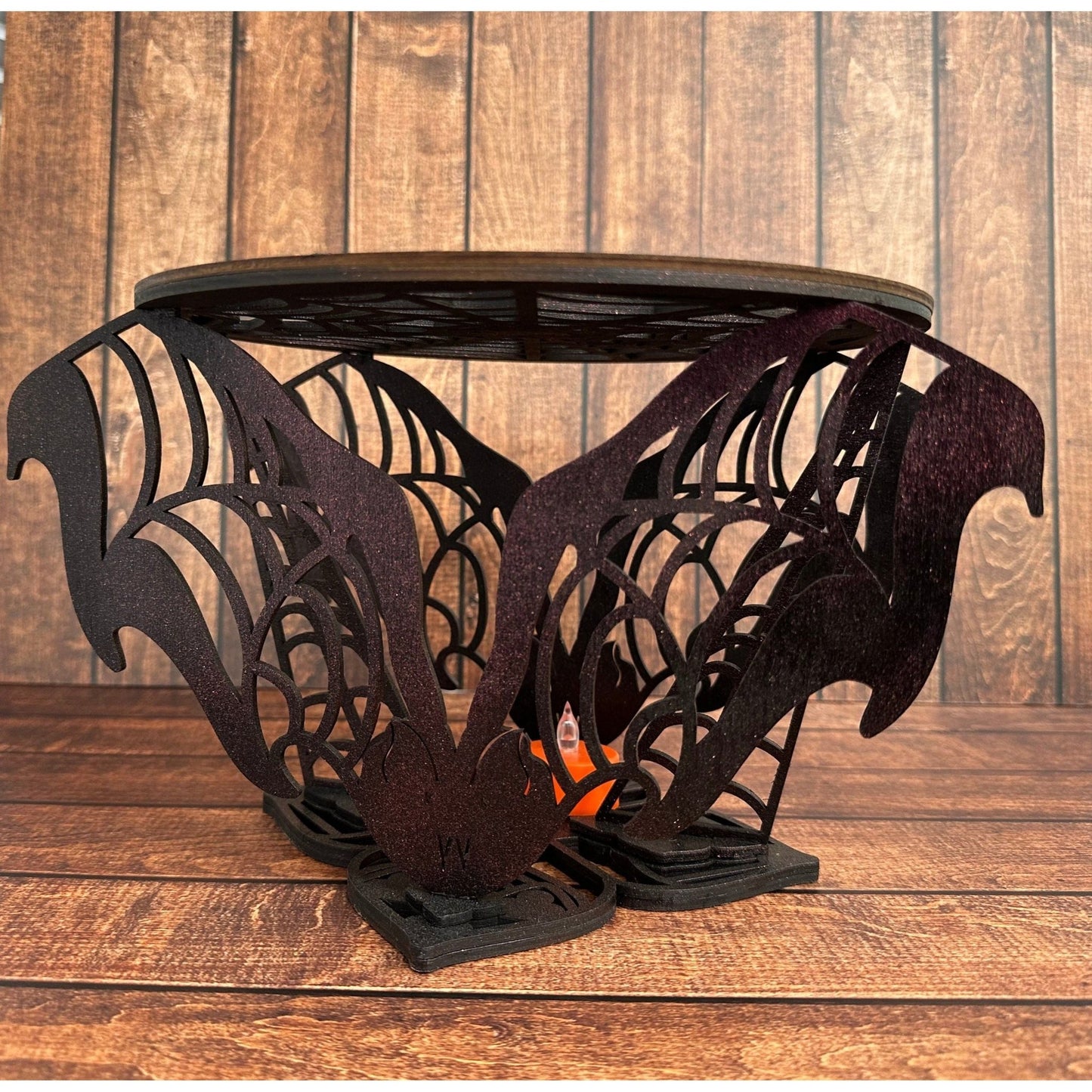 Bat Tiered Tray Halloween Cupcake Stand and Spooky Home Decor - Nifty Decor & More