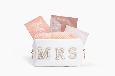 Mrs. Bridal Beauty Cosmetics Pouch - Makeup Bag for Brides