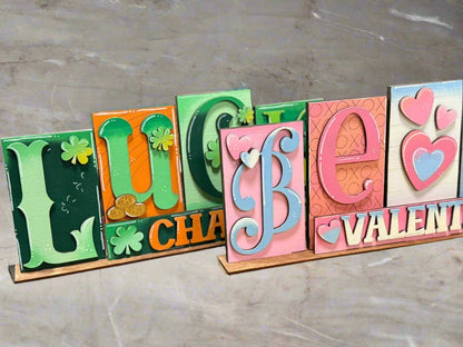 Be My / Lucky Sign Valentine Shelf Sitter