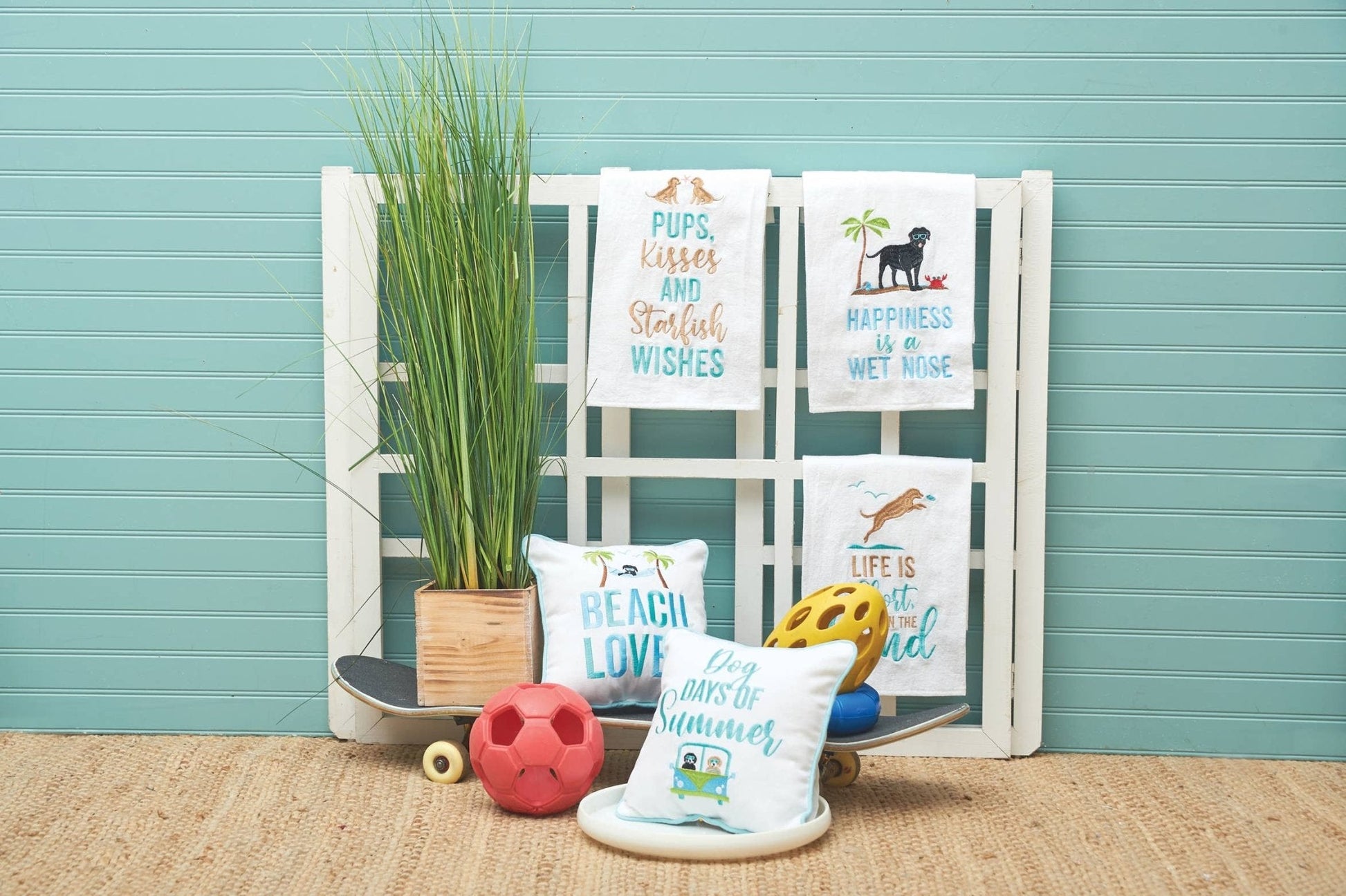 Beach Lover Throw Pillow, Embroidered Coastal Decor, Perfect for Beach House Vibes, Gift for Ocean Enthusiasts - Nifty Decor & More