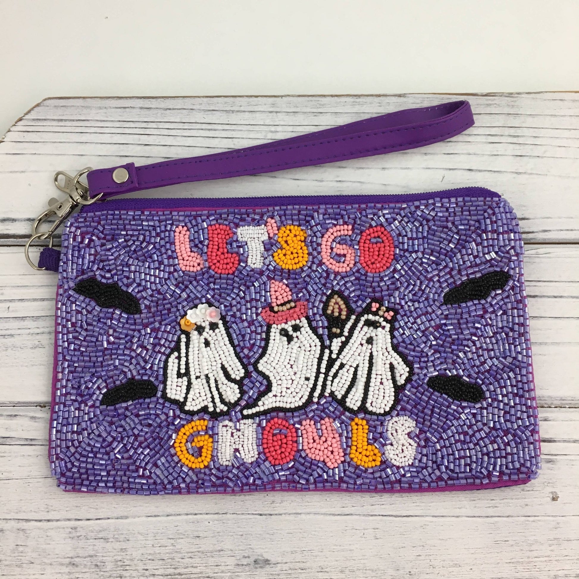 Beaded Let’s Go Ghouls! wristlet