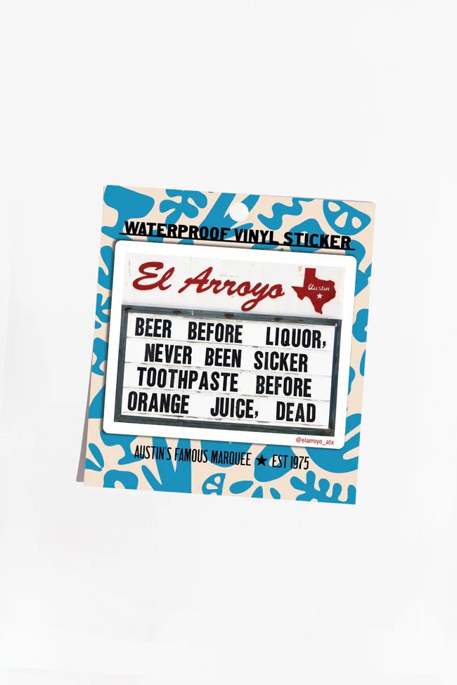 Beer Before Liquor - Sticker - Nifty Decor & More