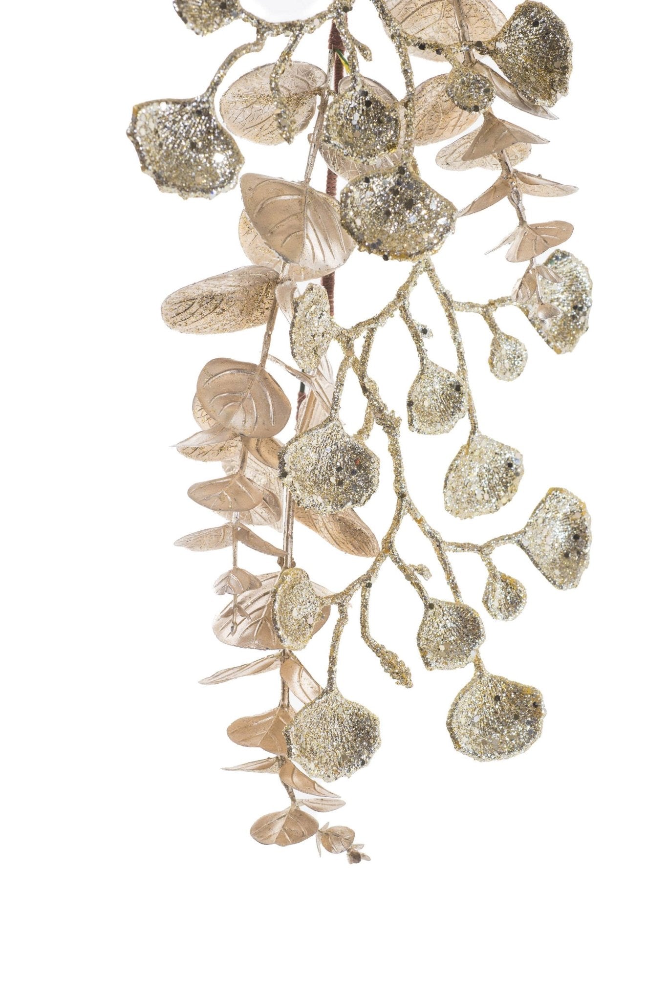 Beige Glittery Eucalyptus Garland