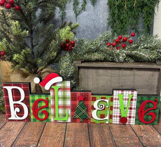 Believe Word Blocks - Nifty Decor & More