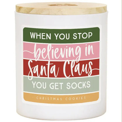 Believing Santa Socks - Christmas Cookies - Candles - Nifty Decor & More