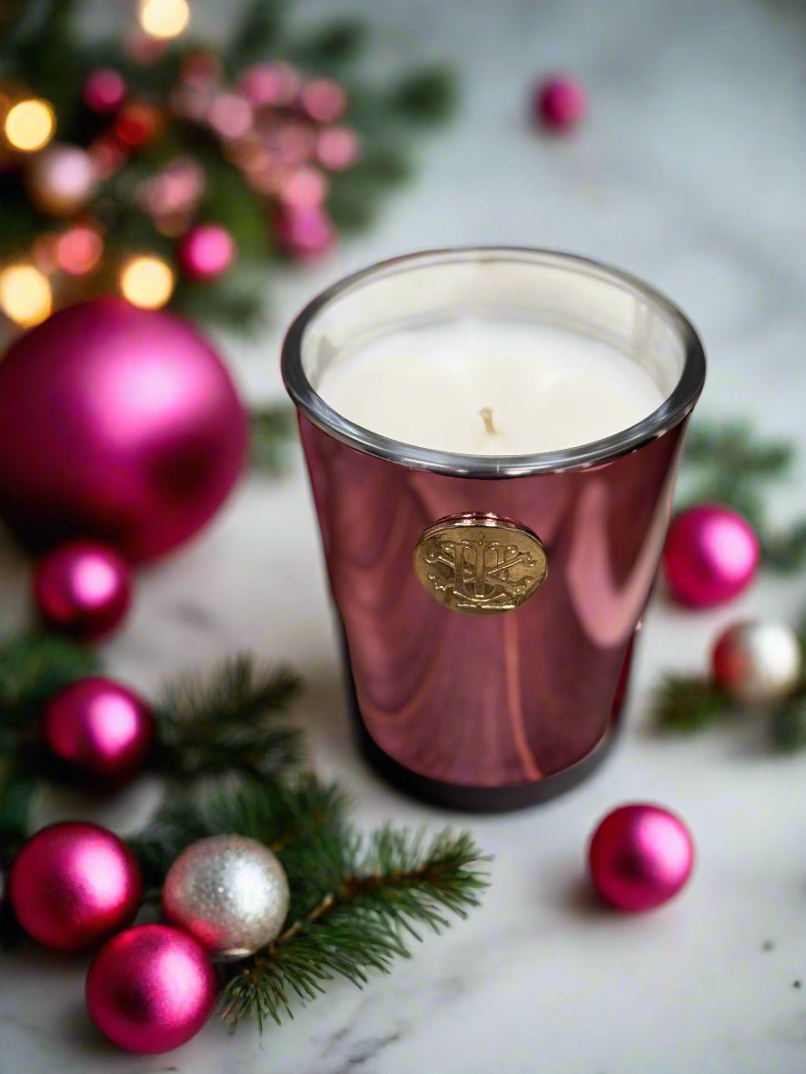 Berries and Balsam 8 oz Holiday Candle - Hand - Poured Luxury Scented Candle with 60 - Hour Burn Time - Nifty Decor & More