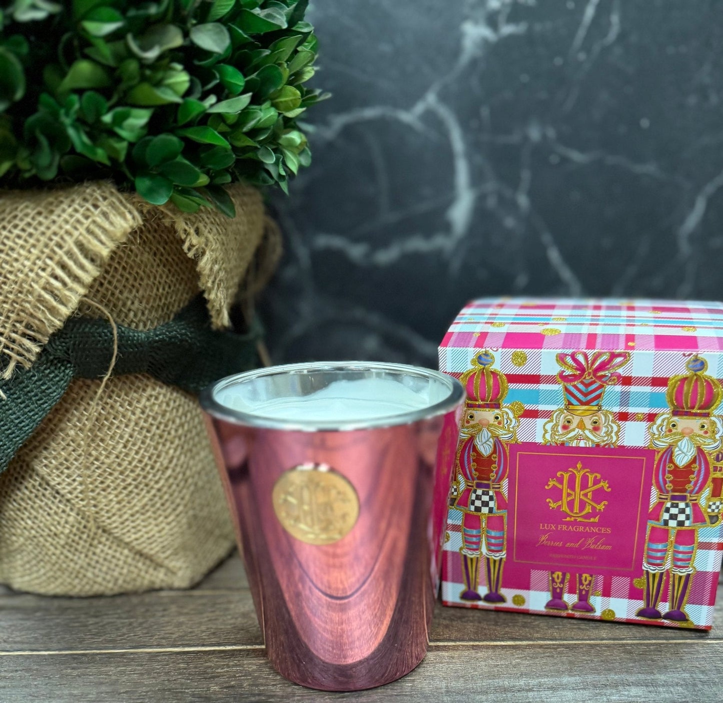 Berries and Balsam 8 oz Holiday Candle - Hand - Poured Luxury Scented Candle with 60 - Hour Burn Time - Nifty Decor & More
