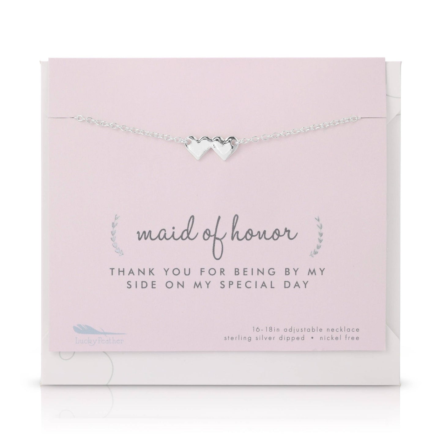 Maid of Honor Necklace & Card Set - Best Day Ever Wedding Jewelry for Women Jewelry Wedding