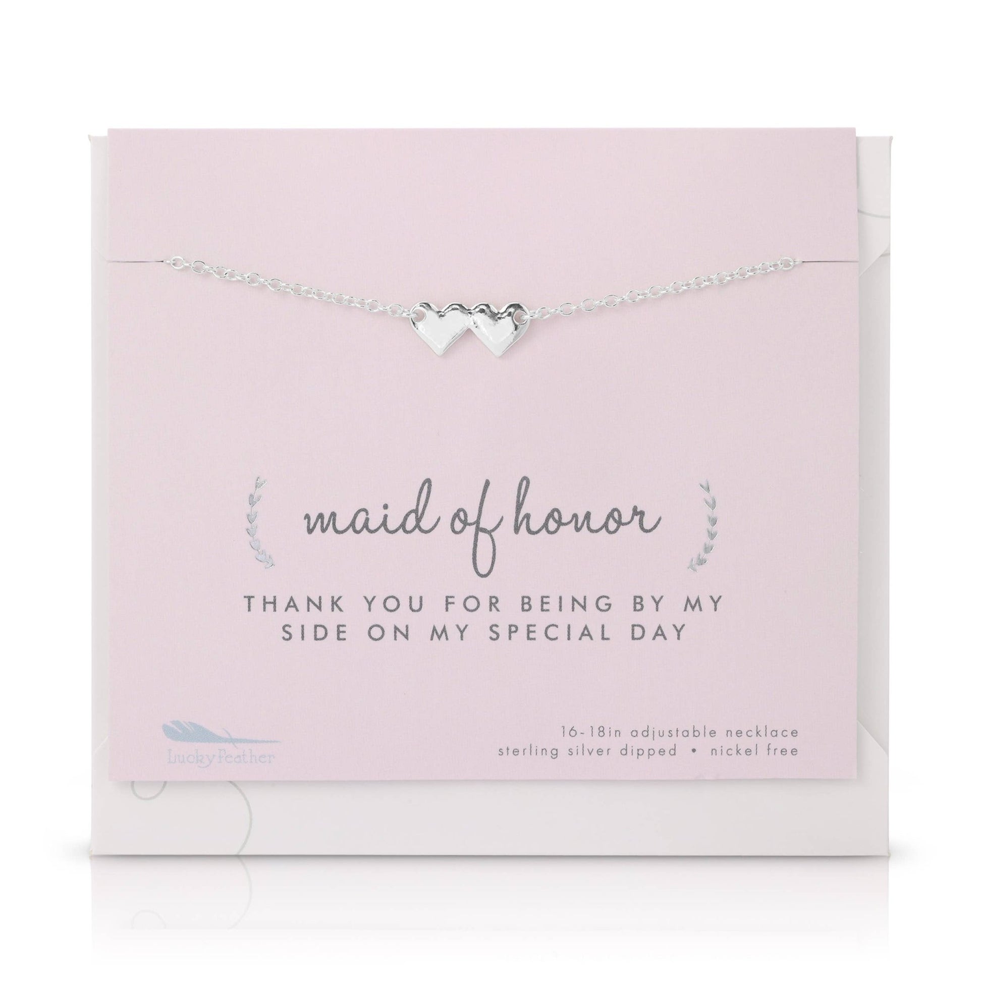 Maid of Honor Necklace & Card Set - Best Day Ever Wedding Jewelry for Women Jewelry Wedding