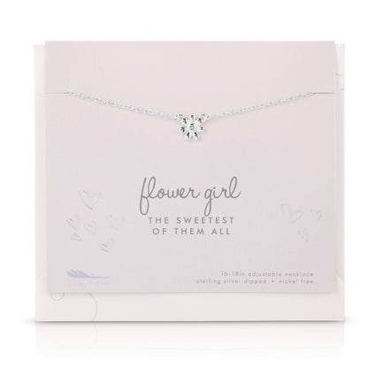 Flower Girl Necklace & Card Set - Best Day Ever Wedding Jewelry for Girls Jewelry Wedding