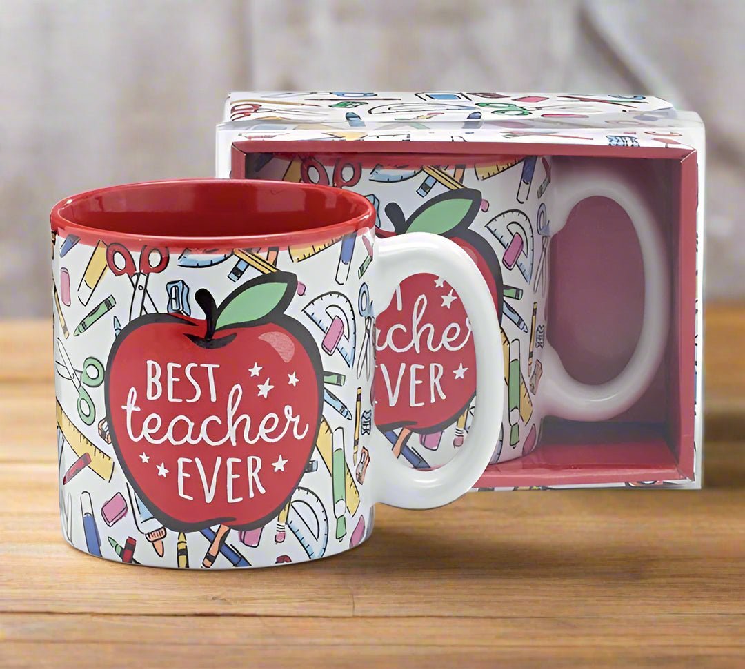 Best Teacher Ever Apple Mug - Nifty Decor & More