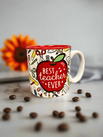 Best Teacher Ever Apple Mug - Nifty Decor & More