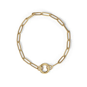 Charm Keeper Paperclip Bracelet, Stainless Steel, Elegant Gift for Mom, Mother's Day Special, Preppy Women's Accessory