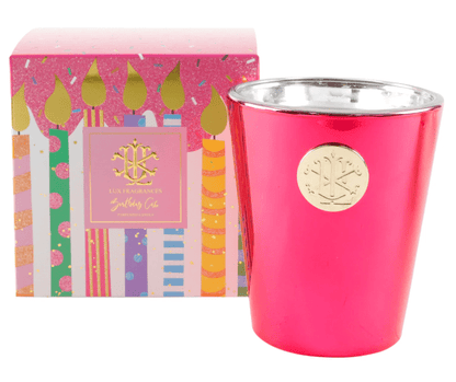 Birthday Cake 8oz Luxury Designer Box Candle - Vanilla Bean & Buttercream Celebration Scent - Nifty Decor & More