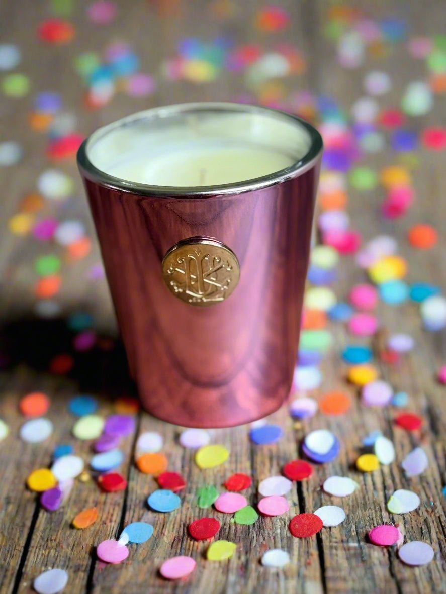 Birthday Cake 8oz Luxury Designer Box Candle - Vanilla Bean & Buttercream Celebration Scent - Nifty Decor & More