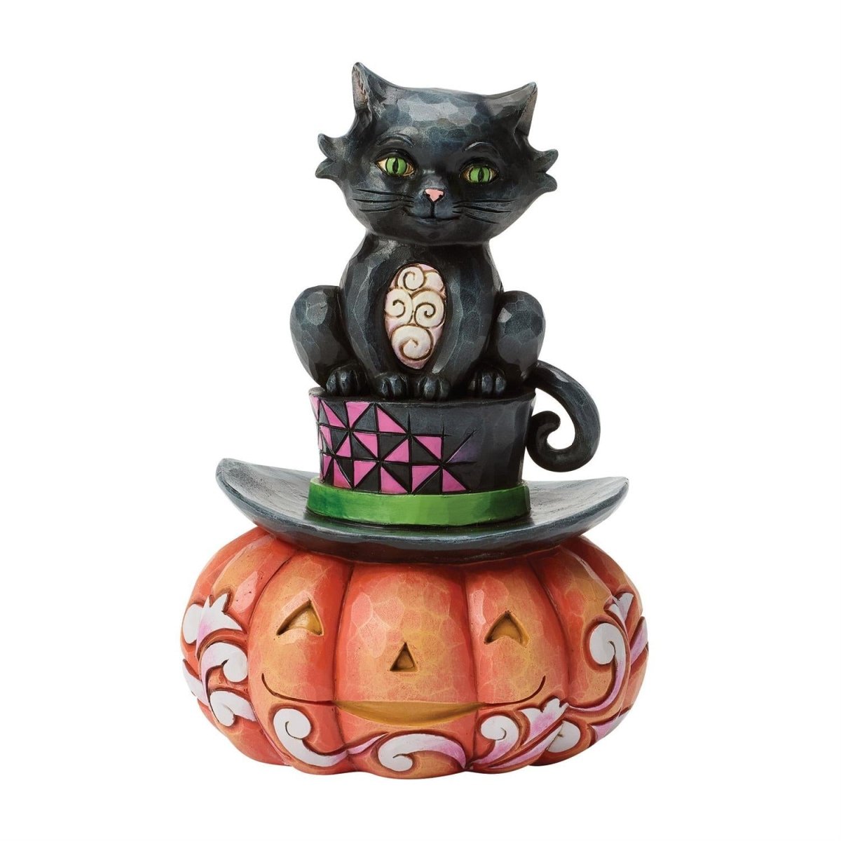 Black Cat on Top Hat Figurine - Nifty Decor & More